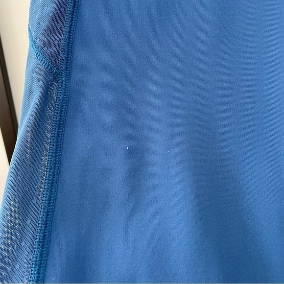[10] Lululemon Athletica Women’s Body Con Crop Poseidon Blue Sheer Cut Outs - Picture 14 of 16